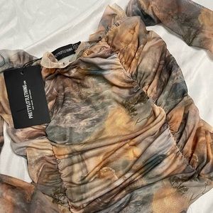 Renaissance mesh bodysuit top